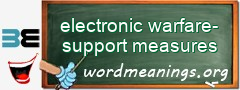 WordMeaning blackboard for electronic warfare-support measures